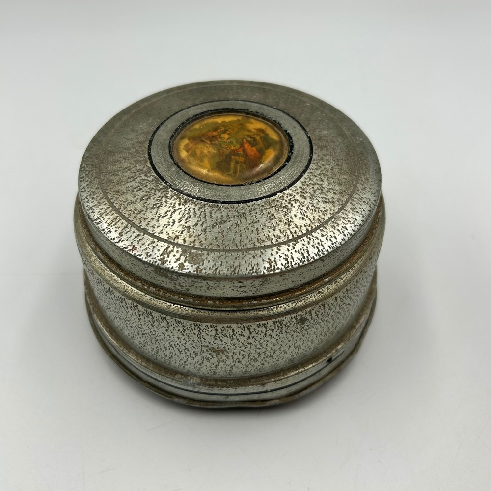 Unbranded Music Box Silver Gold Unisex OS Classical Scene Inset Vintage Fair